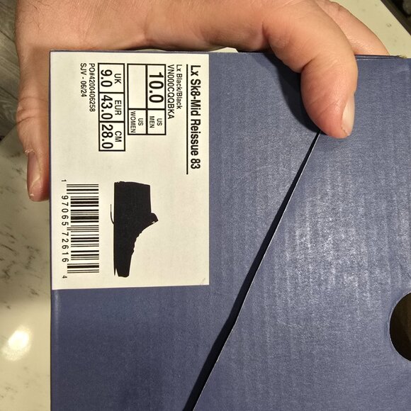 Vans OTW Sk8 Mid 83 LX ALL BLACK Mens WTAPS NOAH J CREW SIZE 10 NEW - Picture 9 of 16